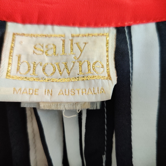 VINTAGE SALLY BROWNE|| VERTICAL STRIPED OVERSHIRT/ SHRUG SIZE 12 - Picture 5 of 15